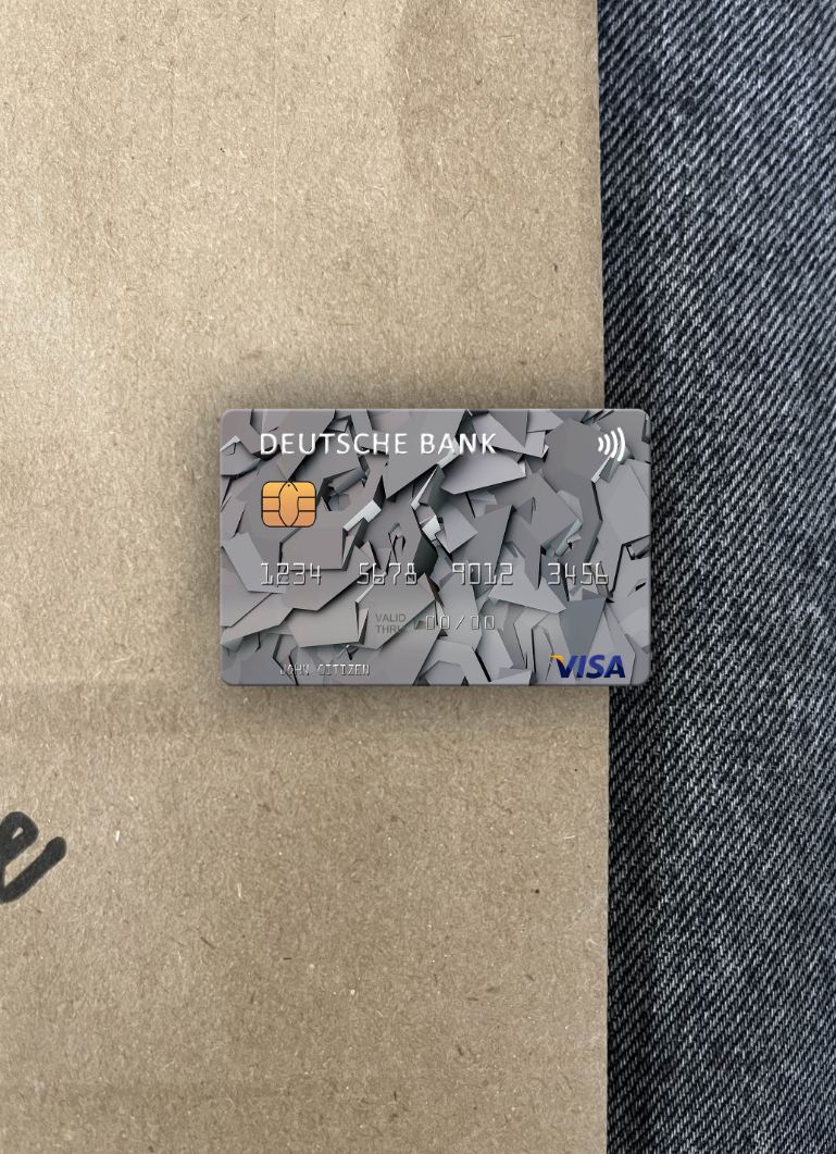 Download USA Deutsche Bank visa card photolook front Photoshop template